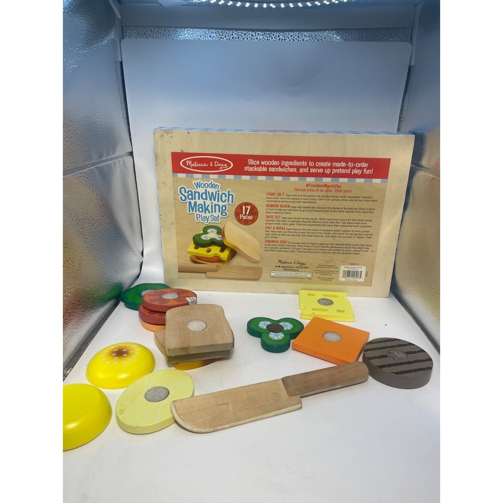Melissa & Doug Wooden Sandwich Making Pretend Play Toys